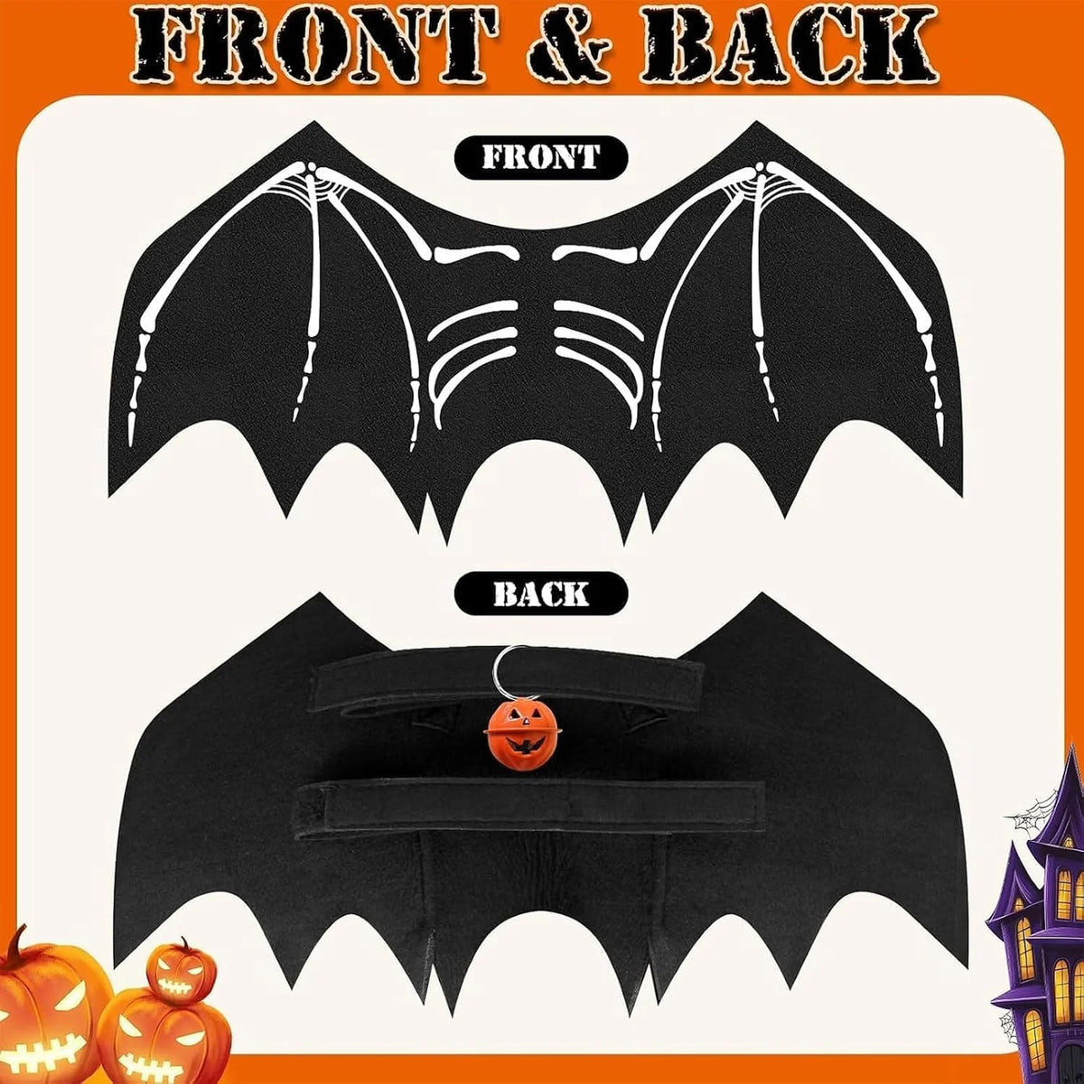 Halloween Bat Wings - Dog Costume