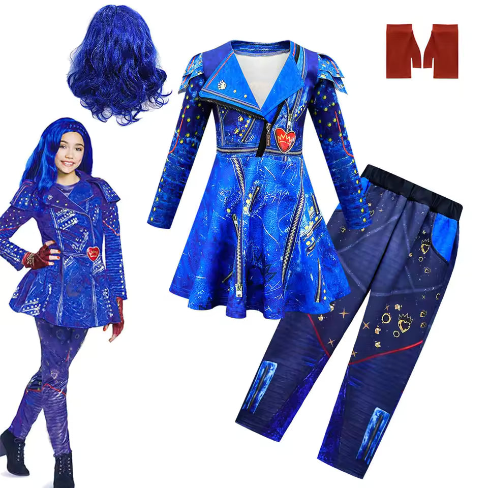 Evie (Descendants) - Kid's Blue Costume